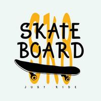 Skateboard Illustration Typografie zum t Shirt, Poster, Logo, Aufkleber, oder bekleidung Fan-Shop vektor