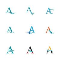 en brev Vinka logotyp mall vektor illustration