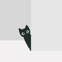 platt katt illustrationer design mall vektor