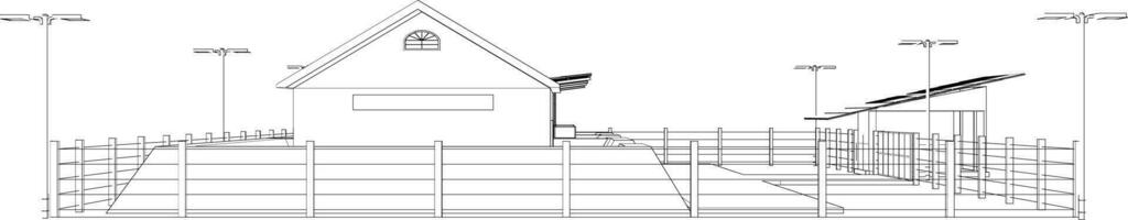 3d illustration av byggnad projekt vektor