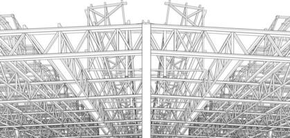 3d Illustration von Gebäude Struktur vektor