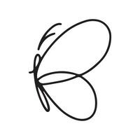 Schmetterling Linie Kunst. einfach minimal Schmetterling Linie tätowieren Symbol Logo vektor