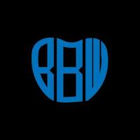 bbw brev logotyp kreativ design. bbw unik design. vektor