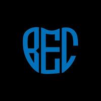 bec Brief Logo kreativ Design. bec einzigartig Design. vektor