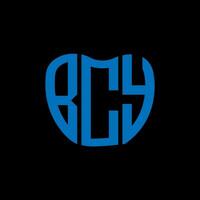 bcy brev logotyp kreativ design. bcy unik design. vektor