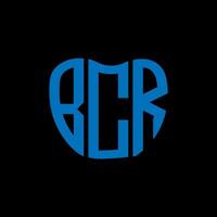 bcr Brief Logo kreativ Design. bcr einzigartig Design. vektor