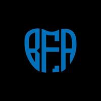 bfa brev logotyp kreativ design. bfa unik design. vektor