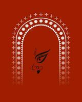 Lycklig durga puja illustrationer. durga ansikte. subh Navratri ,gudinna maa durga ansikte , affisch, social media posta, och flygblad reklam, durga puja.glad durga puja, festival, bakgrund, mall, vektor