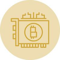 Bitcoin Bergbau Vektor Symbol Design