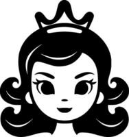 Prinzessin, minimalistisch und einfach Silhouette - - Vektor Illustration