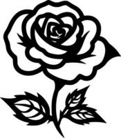 Rose - - minimalistisch und eben Logo - - Vektor Illustration