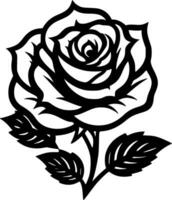 Rose - - minimalistisch und eben Logo - - Vektor Illustration