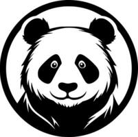 panda - minimalistisk och platt logotyp - vektor illustration