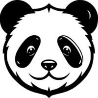 Panda - - schwarz und Weiß isoliert Symbol - - Vektor Illustration