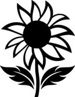 blomma - minimalistisk och platt logotyp - vektor illustration