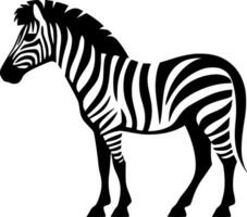 Zebra - - schwarz und Weiß isoliert Symbol - - Vektor Illustration