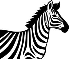 zebra, minimalistisk och enkel silhuett - vektor illustration