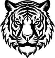 Tiger - - schwarz und Weiß isoliert Symbol - - Vektor Illustration