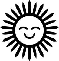 Sol - minimalistisk och platt logotyp - vektor illustration