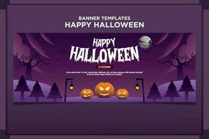 baner mall Lycklig halloween vektor illustration