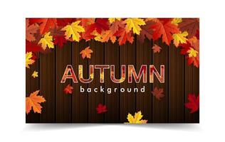 Herbst Ahornblatt Hintergrundbanner vektor