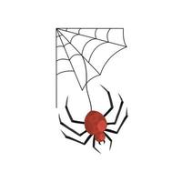 halloween spindel spindelnät vektor