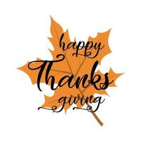 Happy Thanksgiving Day Schriftzug vektor