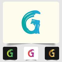 g brief logo abstraktes design vektor