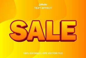 Verkauf Text bewirken mit Orange Grafik Stil und editierbar. vektor