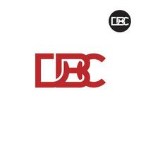 brev dbc monogram logotyp design vektor