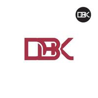 Brief dbk Monogramm Logo Design vektor