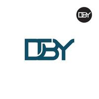 Brief dby Monogramm Logo Design vektor