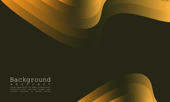 abstrakt Hintergrund mit golden Gradient Orange Welle. Vektor Illustration zum Ihre Grafik Design. eps 10