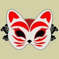 japanisch Katze Maske vektor