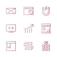 Satz von Vector SEO Search Engine Optimization Icons