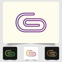 g brev logotyp modern abstrakt lutning design vektor