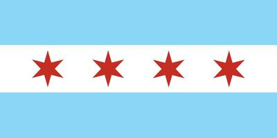 Vektor Flagge von Chicago