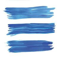hand rita blå penseldrag akvarell design vektor