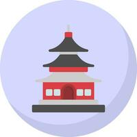 asiatisk tempel vektor ikon design