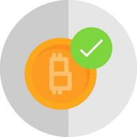 bitcoin accepterad vektor ikon design