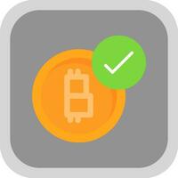 bitcoin accepterad vektor ikon design
