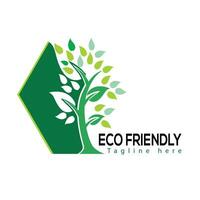 vektor eco vänlig logotyp design