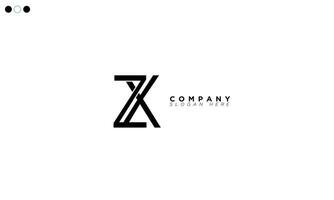 zx alphabet buchstaben initialen monogramm logo xz, z und x vektor