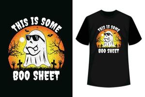 detta är bua ark rolig halloween ord t-shirt t-shirt vektor