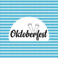 Oktoberfest nahtlos Muster mit eben Design. eb vektor