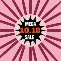 10.10 Mega Verkauf abstrakt Grafik Elemente zum kreativ Design vektor