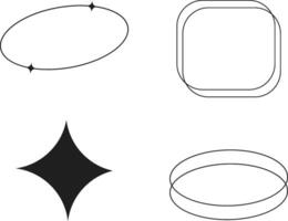 ästhetisch geometrisch Linie Form. einfach Design. Vektor Illustration