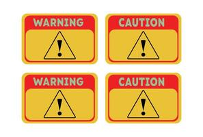 Warnung Zeichen, leer Warnung Zeichen Symbol, Vorsicht Zeichen mit zu Sein Vorsichtig Zeichen Vektor Illustration.