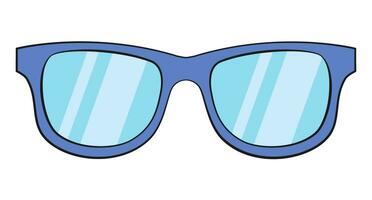 Blau Sonnenbrille. Karikatur vektor