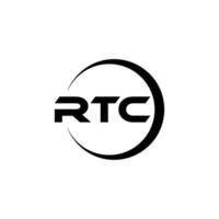 rtc brev logotyp design, inspiration för en unik identitet. modern elegans och kreativ design. vattenmärke din Framgång med de slående detta logotyp. vektor